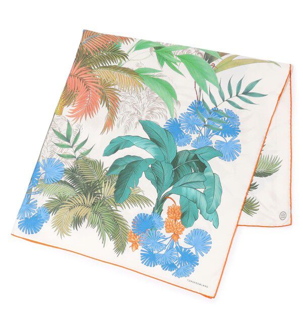 TOMORROWLAND GOODS「Atelier TOMORROWLAND LEAF シルクスカーフ」|バンダナ・スカーフ|12 オフホワイト系