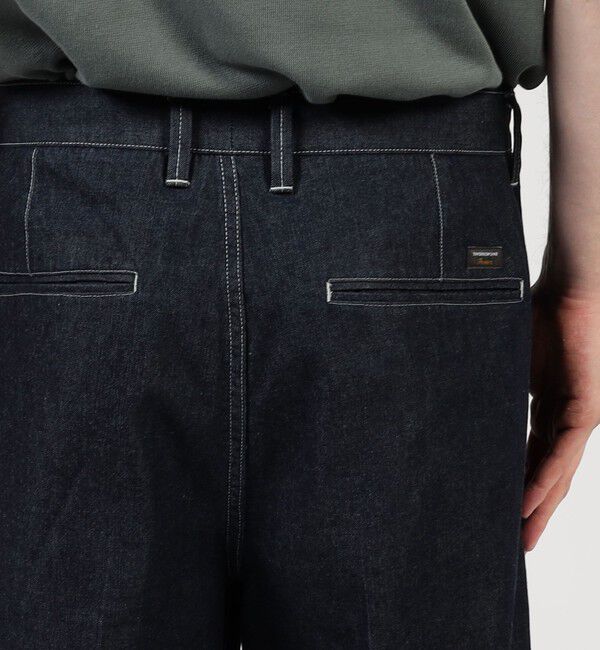 TOMORROWLAND MENS「9.5OZコットンデニム 1プリーツバレルパンツ」|デニム|