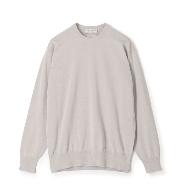 TOMORROWLAND MENS「TOMORROWLAND tricot ギザコットン クルーネックプルオーバーニット」|ニット・セーター|15 ライトグレー