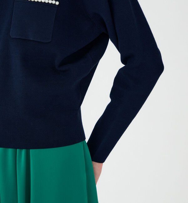 Ballsey「パールコンビ ポケットプルオーバー」|ニット・セーター|