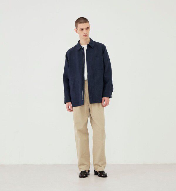 GALERIE VIE「マリンカナパストライプ ジップアップシャツブルゾン」|ブルゾン・スタジャン|