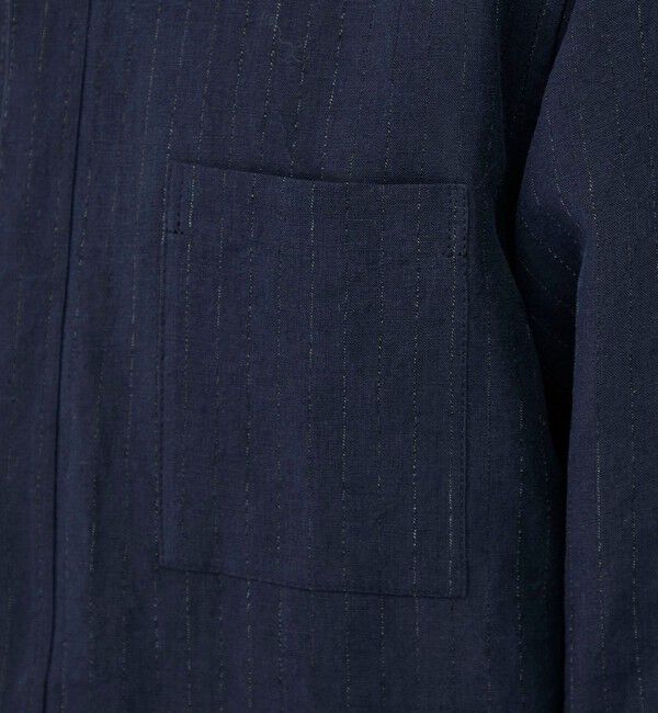 GALERIE VIE「マリンカナパストライプ ジップアップシャツブルゾン」|ブルゾン・スタジャン|