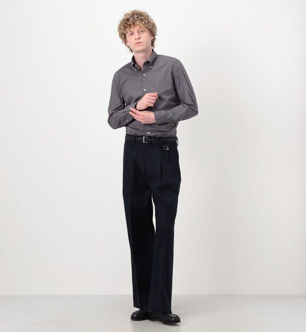 TOMORROWLAND MENS「【別注】LUIGI BORRELLI GABLE コットンプリント ボタンダウンシャツ」|シャツ・ブラウス|