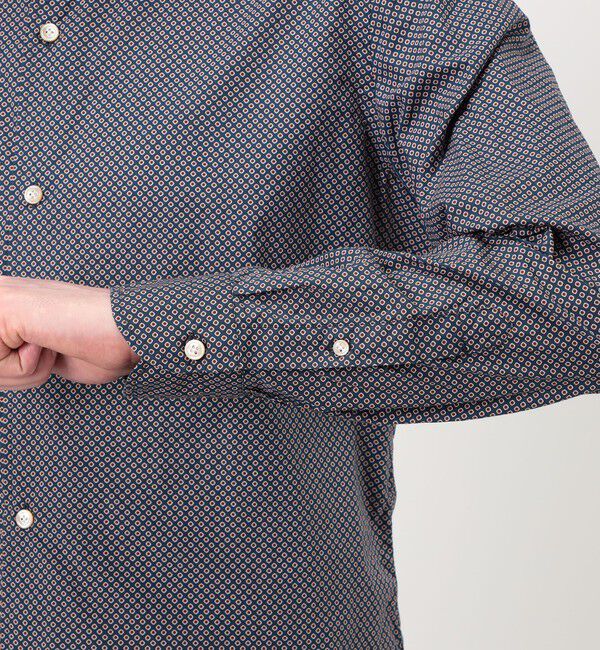 TOMORROWLAND MENS「【別注】LUIGI BORRELLI GABLE コットンプリント ボタンダウンシャツ」|シャツ・ブラウス|