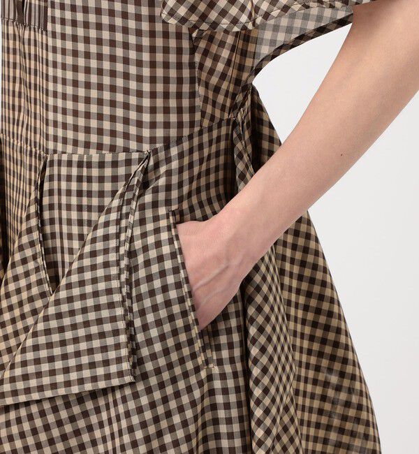 TOMORROWLAND BUYING WEAR「TELMA Square チェック ワンピース」|ワンピース|