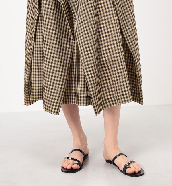 TOMORROWLAND BUYING WEAR「TELMA Square チェック ワンピース」|ワンピース|