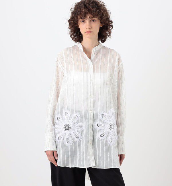 TOMORROWLAND BUYING WEAR「TELMA Sun Flower Stripe ブラウス」|シャツ・ブラウス|