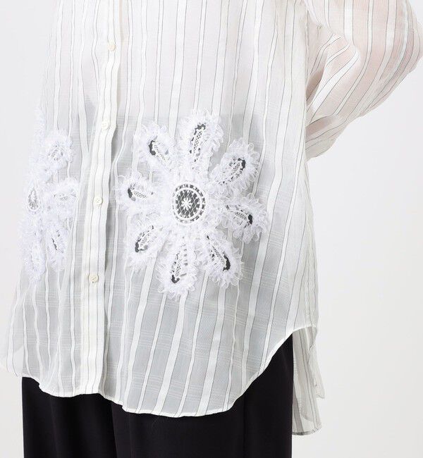 TOMORROWLAND BUYING WEAR「TELMA Sun Flower Stripe ブラウス」|シャツ・ブラウス|