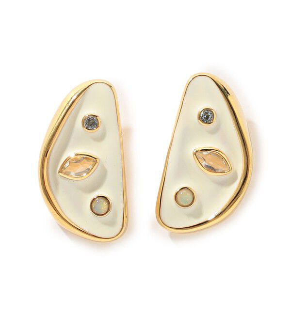 TOMORROWLAND GOODS「Lizzie Fortunato ISOLA STUD ピアス」|ピアス|12 ホワイト系