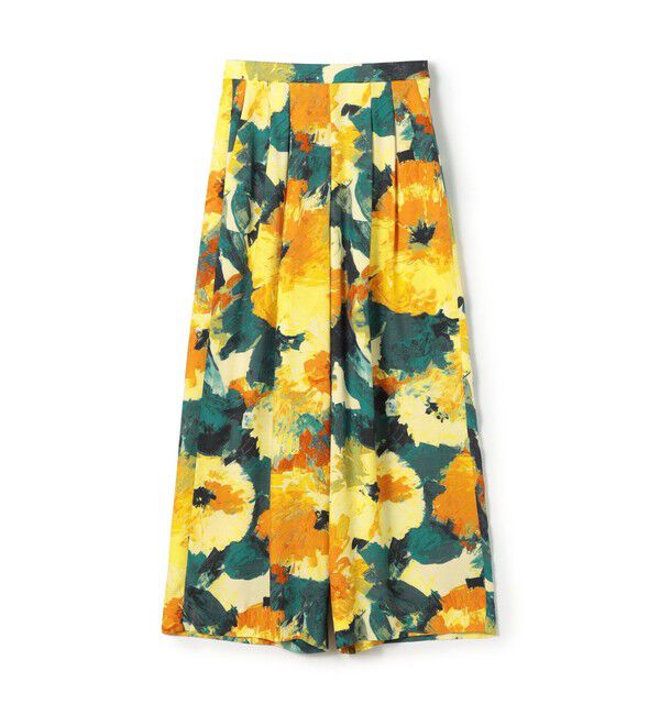 Ballsey「スカンブルフラワープリント タックワイドパンツ」|その他|26 イエロー系