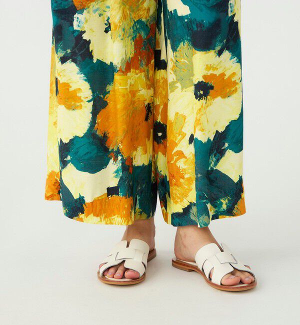 Ballsey「スカンブルフラワープリント タックワイドパンツ」|その他|