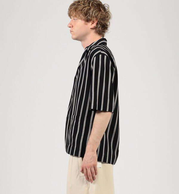 TOMORROWLAND MENS「【別注】Salvatore Piccolo CUBA コットンストライプ オープンカラー ハーフスリーブシャツ」|シャツ・ブラウス|