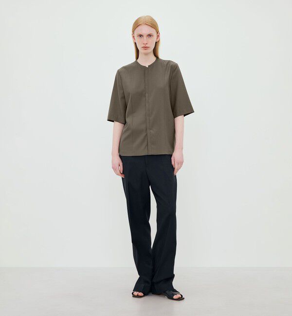 Edition「Super120'sウォッシャブルウール ハーフスリーブシャツ」|シャツ・ブラウス|