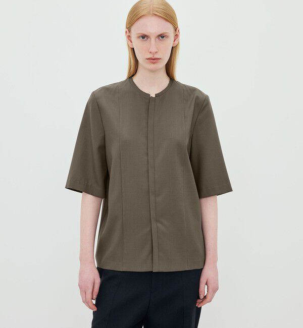 Edition「Super120'sウォッシャブルウール ハーフスリーブシャツ」|シャツ・ブラウス|