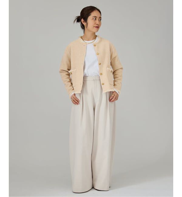 VERMEIL par iena「TWEED KNITジャケット カーディガン」|カーディガン|