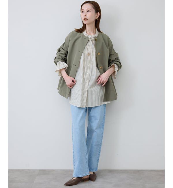 SLOBE IENA「《追加》タイプライターフリルブラウス」|シャツ・ブラウス|