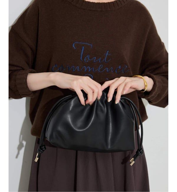 SLOBE IENA「《追加2》SLOBE 3WAY スムース巾着バッグ」|その他|