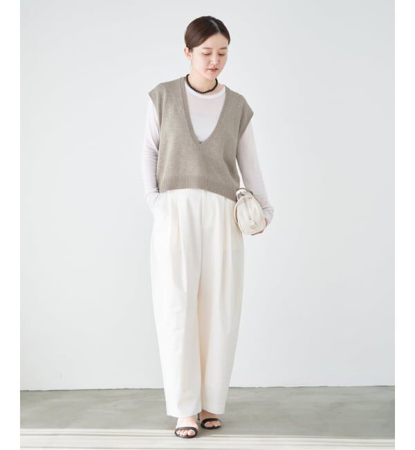 IENA「コットンwashiニットベスト」|ベスト・ジレ|