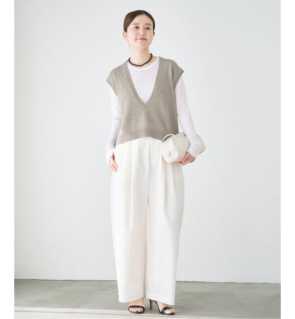 IENA「コットンwashiニットベスト」|ベスト・ジレ|