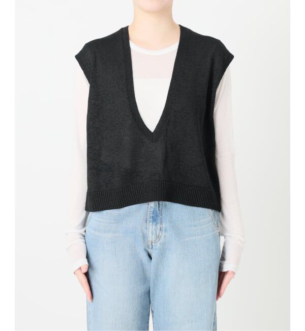 IENA「コットンwashiニットベスト」|ベスト・ジレ|
