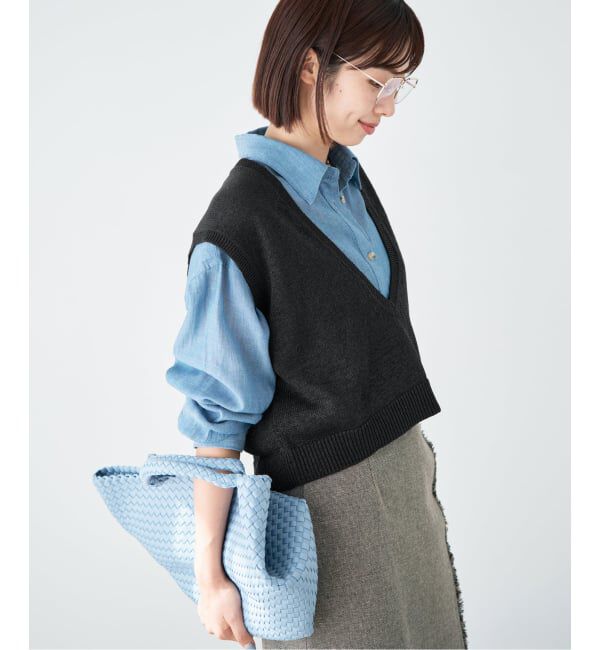 IENA「コットンwashiニットベスト」|ベスト・ジレ|