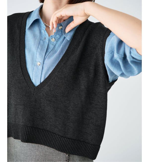 IENA「コットンwashiニットベスト」|ベスト・ジレ|