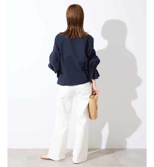 SLOBE IENA「Vネックフレアスリーブブラウス」|シャツ・ブラウス|