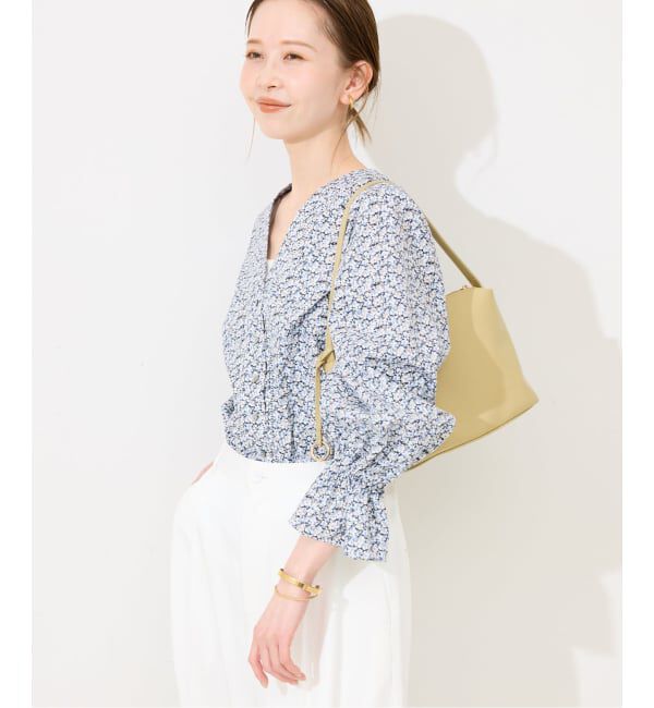 SLOBE IENA「Vネックフレアスリーブブラウス」|シャツ・ブラウス|