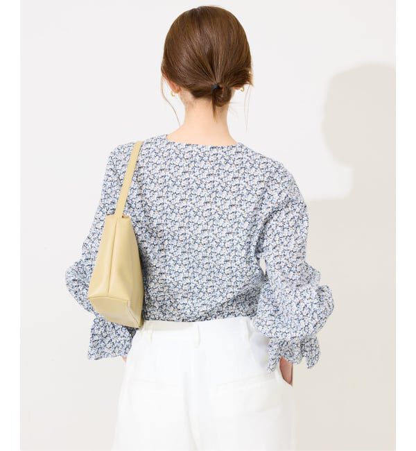 SLOBE IENA「Vネックフレアスリーブブラウス」|シャツ・ブラウス|