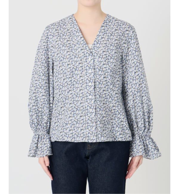 SLOBE IENA「Vネックフレアスリーブブラウス」|シャツ・ブラウス|