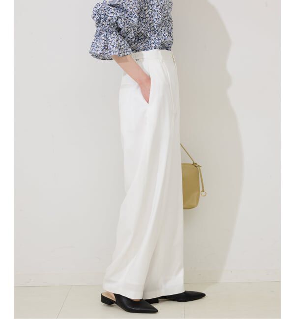 SLOBE IENA「《3サイズ展開》ワンタックバレルスラックス」|スラックス|