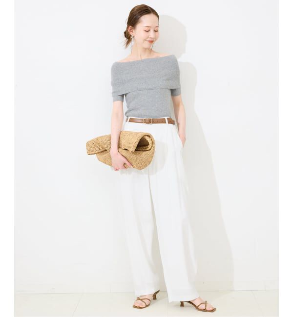 SLOBE IENA「《3サイズ展開》ワンタックバレルスラックス」|スラックス|