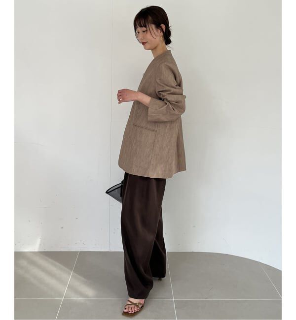 SLOBE IENA「《3サイズ展開》ワンタックバレルスラックス」|スラックス|