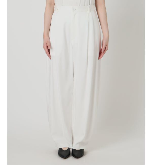 SLOBE IENA「《3サイズ展開》ワンタックバレルスラックス」|スラックス|