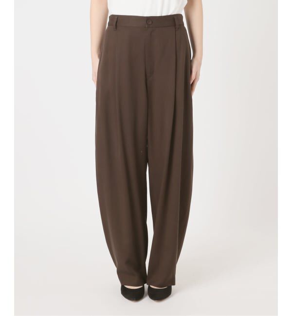 SLOBE IENA「《3サイズ展開》ワンタックバレルスラックス」|スラックス|