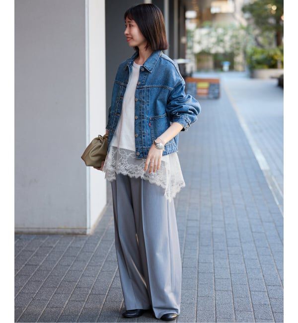 SLOBE IENA「《追加》レースコンビカットソー2」|Tシャツ・カットソー|