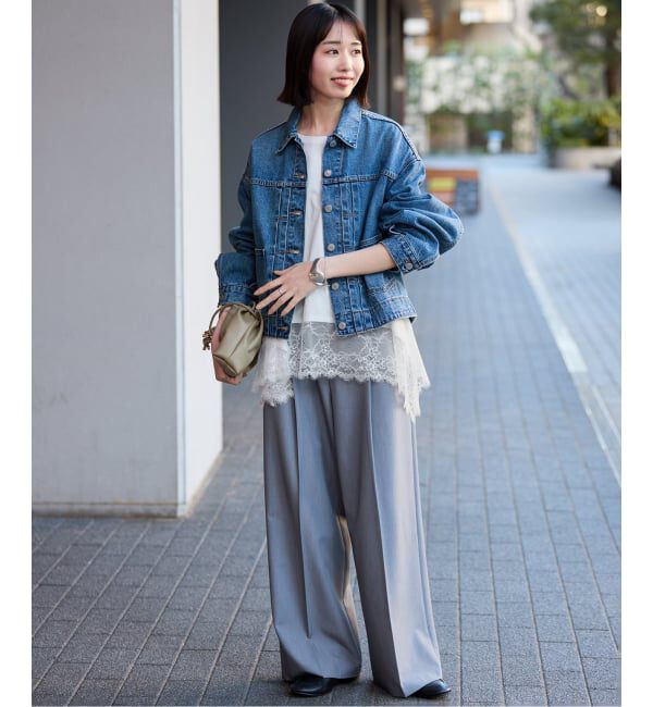 SLOBE IENA「《追加》レースコンビカットソー2」|Tシャツ・カットソー|