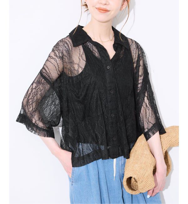 SLOBE IENA「《予約》BAGMATI/バグマティ レースシャツ」|シャツ・ブラウス|