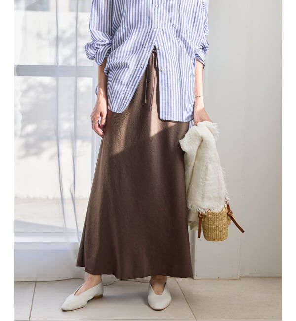 IENA「《追加》アンティークサテン イージースカート」|スカート|