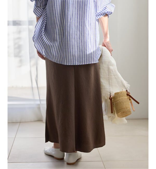 IENA「《追加》アンティークサテン イージースカート」|スカート|