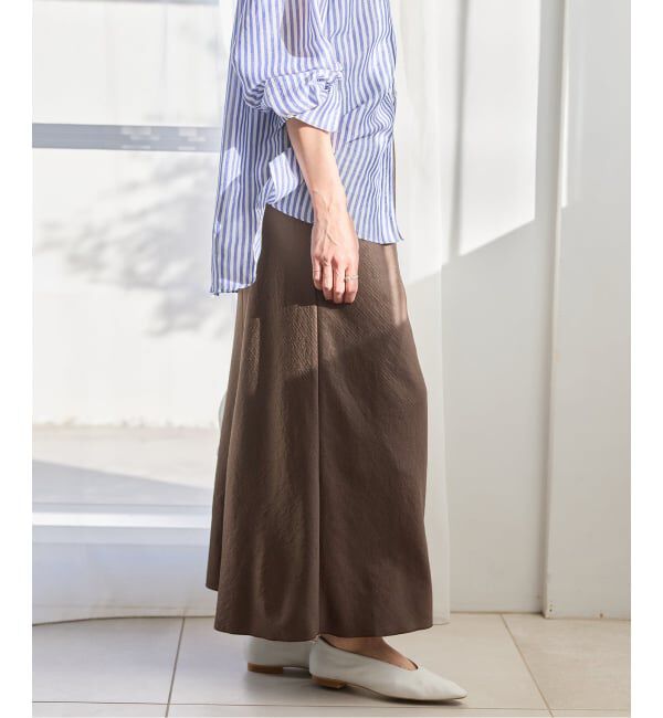 IENA「《追加》アンティークサテン イージースカート」|スカート|