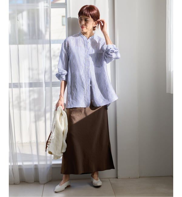 IENA「《追加》アンティークサテン イージースカート」|スカート|