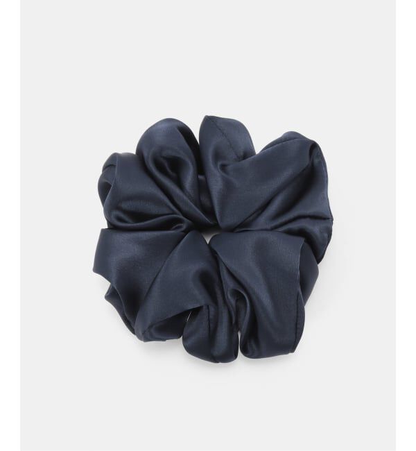 SLOBE IENA「A Bronze Age/ブロンズエイジ SILKシュシュ/NAVY OVERSIZED SILK SCRUNCHIE」|その他|
