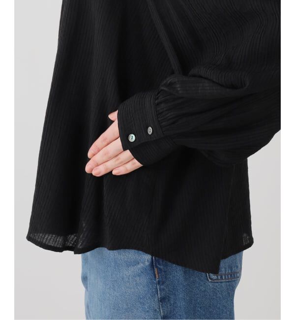 SLOBE IENA「ストライプ楊柳ジャカードブラウス」|シャツ・ブラウス|