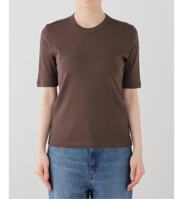 IENA「オーガニックフライスTシャツ」|Tシャツ・カットソー|ブラウン