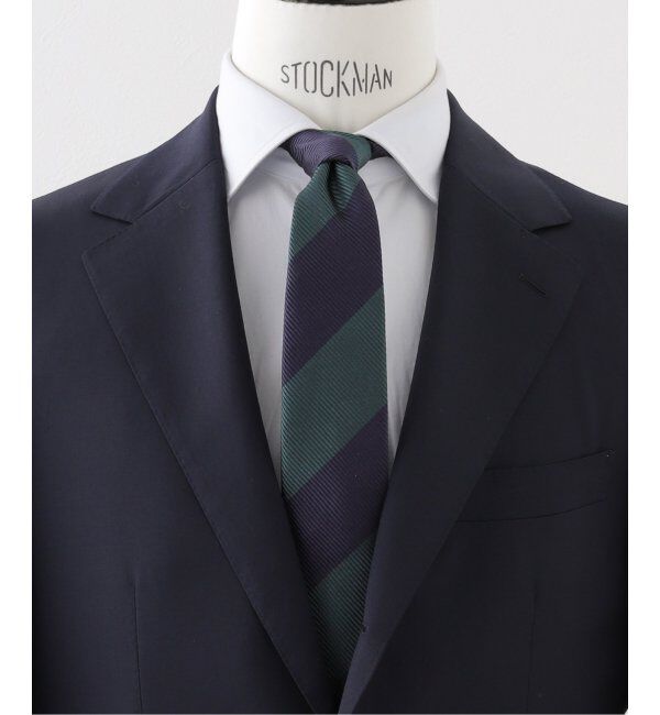 EDIFICE「AX ワイドストライプ ナロータイ CANEPA」|ネクタイ・蝶ネクタイ|グリーン