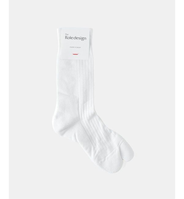 EDIFICE「THE ROLE DESIGN (ザ ロールデザイン) PLANE RIBSOCKS WOMENS RLD-666-239024」|ソックス|ホワイト