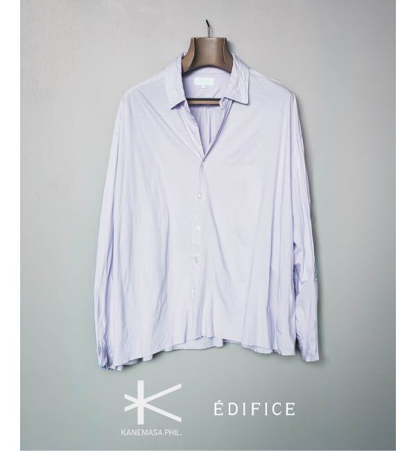 EDIFICE「Kanemasa Phil. (カネマサ フィル) 別注 46ゲージ Artisan L/S Shirts」|シャツ・ブラウス|パープル B