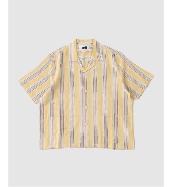 EDIFICE「mii (ミイ) HAND WOVEN  STRIPE SHIRT」|シャツ・ブラウス|イエロー