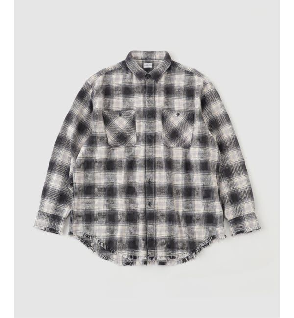 J.S.Homestead「J.S.Homestead / シュレッド ワーク チェック シャツ」|シャツ・ブラウス|
